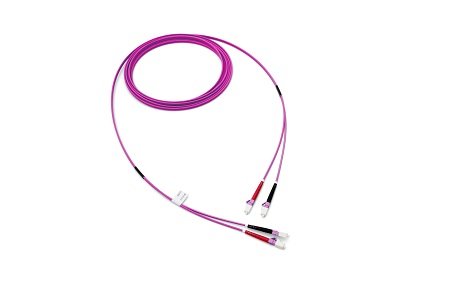 Patchcord LC/UPC-LC/UPC Duplex OM4 (50/125) 8M (2,8mm/Magenta)