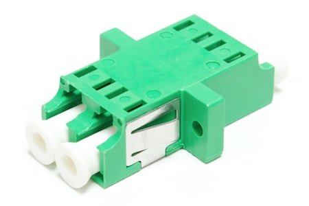 Adapter LC/APC Duplex met flens, SC footprint, ZR02 Groen