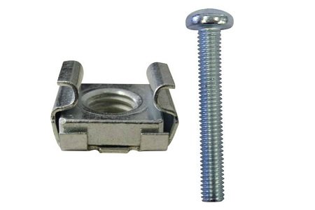 Cage nut + Screw 4x12mm set