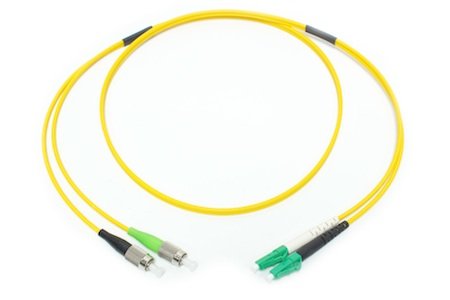 Patchcord FC/APC8°-LC/APC8° Duplex G657A2 1M (1,8mm/Geel)