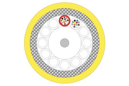 Câble fibre optique intérieur 24FO SM 9/125µm - LTC - Cca