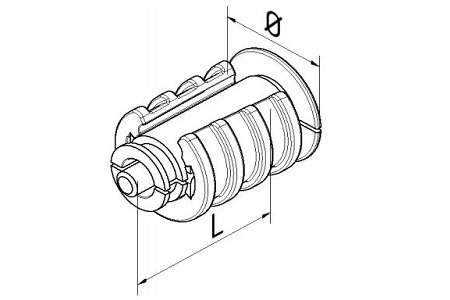 Divisible gasblock endstop 14 indoor (kabelØ 6,5-8,0) (40st)