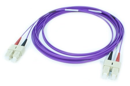 Patchcord SC/UPC-SC/UPC Duplex OM3 (50/125) 5M (1,8mm/Aqua)