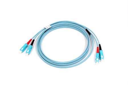 Patchcord SC/UPC-SC/UPC Duplex OM3 (50/125) 2M (2,8mm/Aqua)