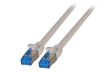 Patch cable S/FTP Cat. 6A- Cat. 7 - 15m grey
